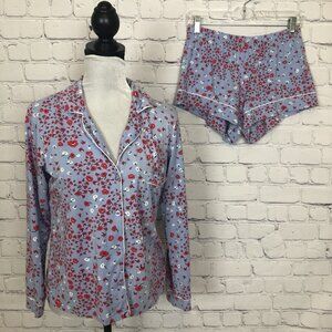 The Cats Pajamas Blue Floral Set Size S